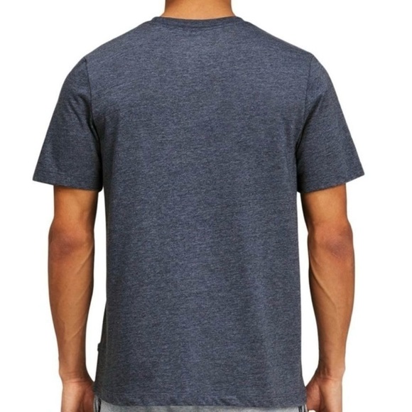 NWT Puma Men's Heathered Logo Crew Neck Short Sleeve T Shirt Blue Size Medium - Picture 2 of 9